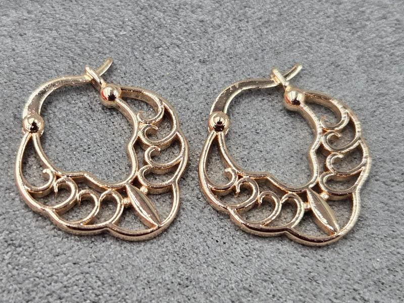 Сережки Fallon 21*22 мм колір золото