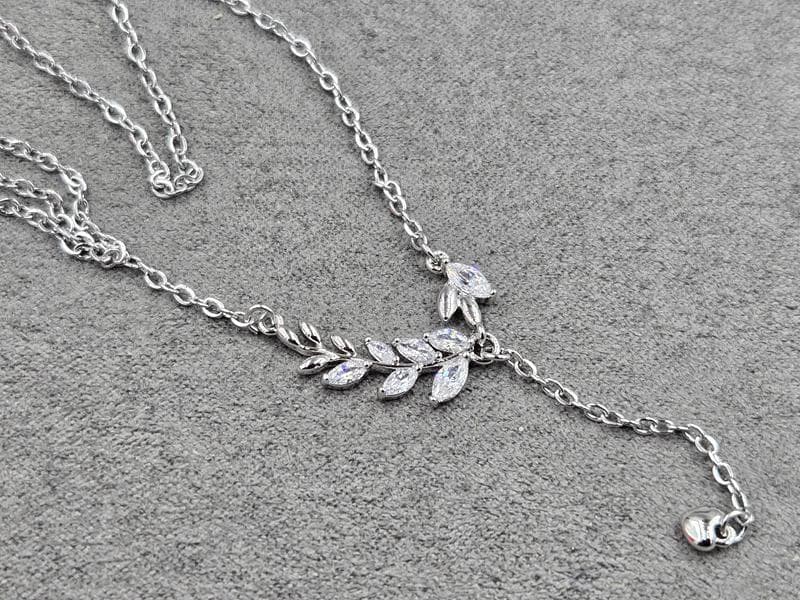 Кол'є Xuping довжина 43+6 см колір родій