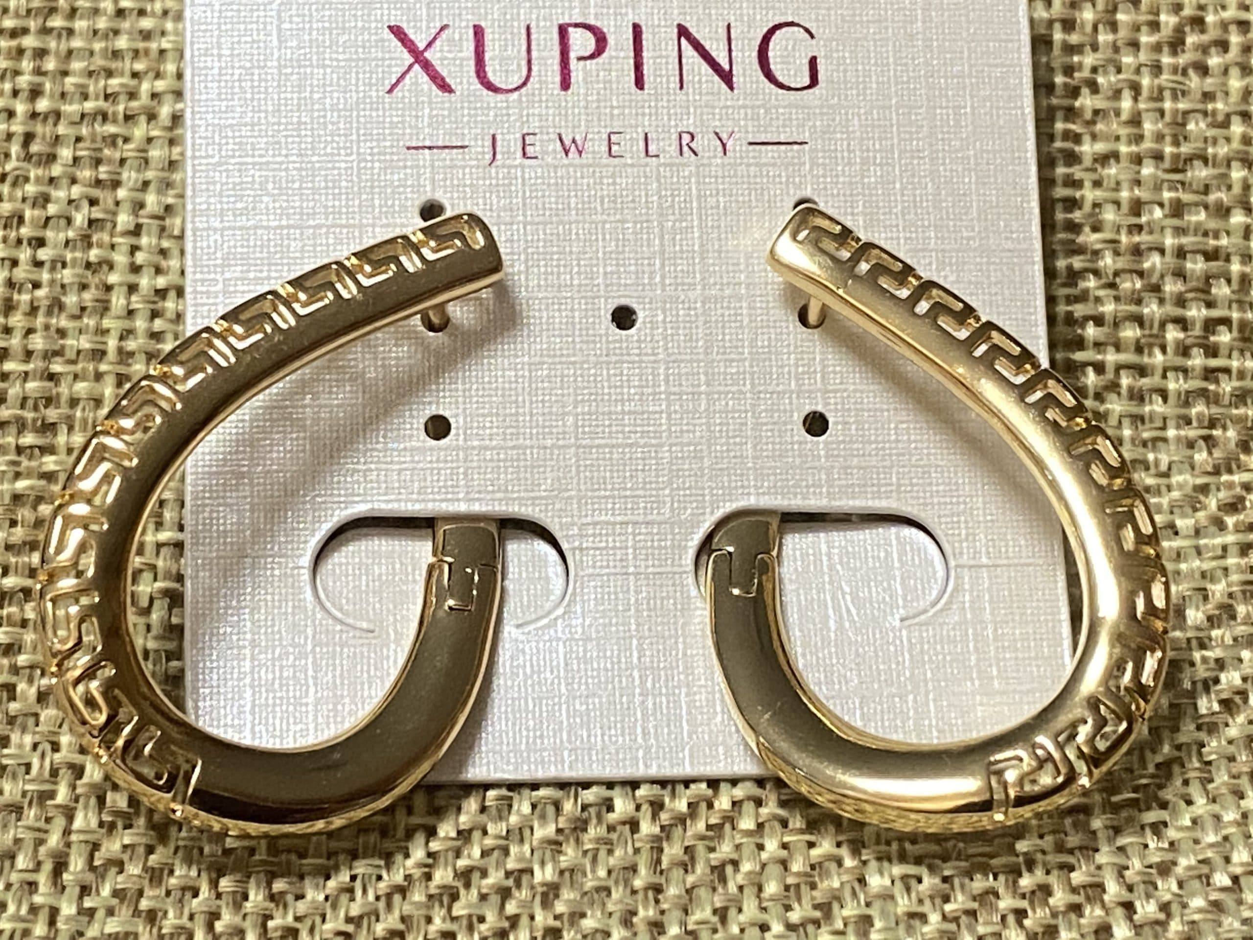 Сережки Xuping 5 мм в. 35 мм 18к англійський замок